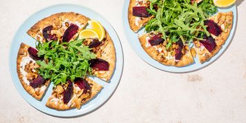 Beet & Coconut Bacon Flatbreads with Herbed Cashew Cheese picture