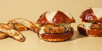 Black Bean Burgers with Mojo Verde Aioli & Oregano Fries picture