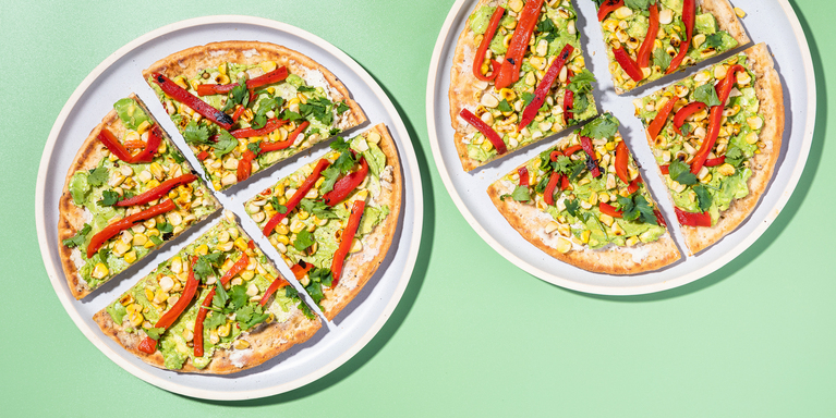 Fiesta Corn Flatbreads with Cashew Cheese & Smashed Avocado