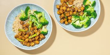 General Tso’s Tofu with Quinoa & Steamed Broccoli picture