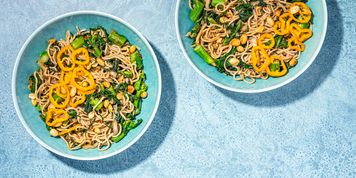 Sesame Ginger Noodles with Stir-Fried Greens & Toasted Peanuts picture