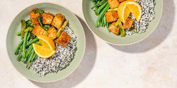 Sesame Orange Tofu with Roasted Green Beans & Sticky Rice picture