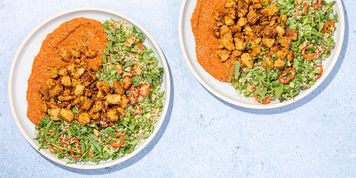 Za’atar Spiced Tempeh with Arugula Quinoa & Muhammara picture